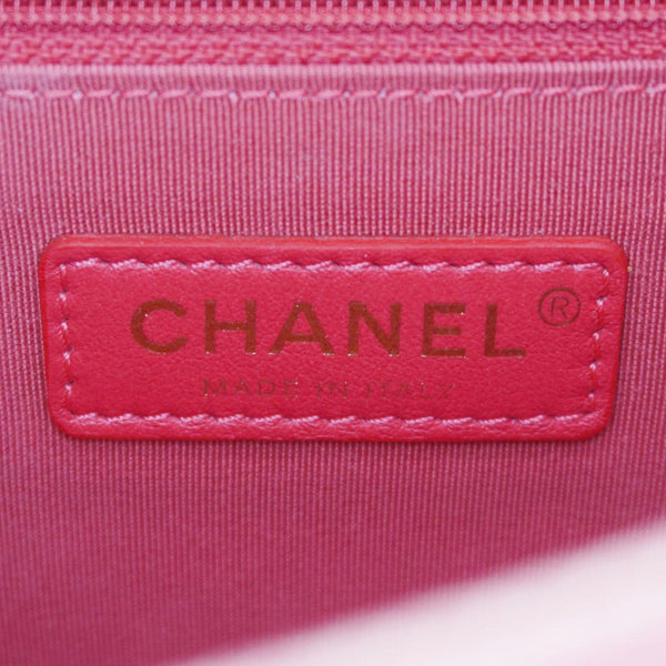 CHANEL Sunset On The Sea Flap Caviar Leather Shoulder Bag Coral