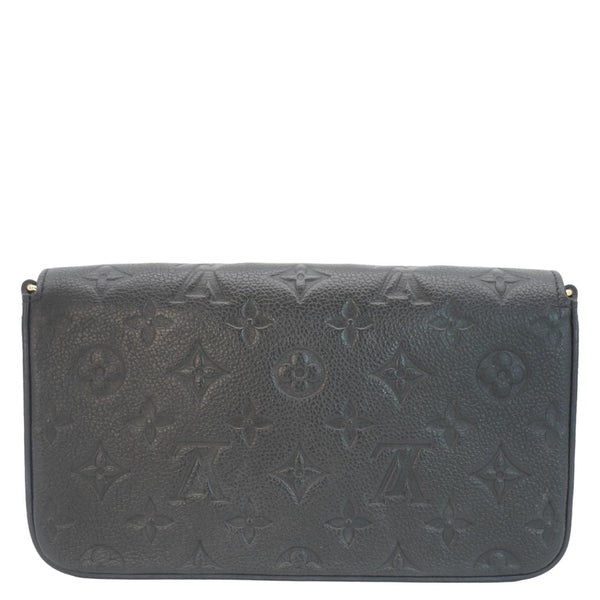 LOUIS VUITTON Felicie Pochette Empreinte Leather Crossbody Bag Black