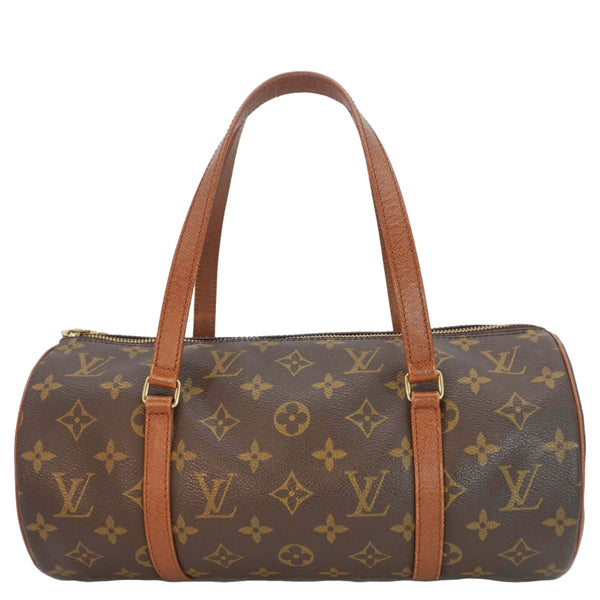 LOUIS VUITTON Papillon 30 Monogram Canvas Satchel Bag Brown