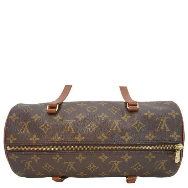 LOUIS VUITTON Papillon 30 Monogram Canvas Satchel Bag Brown