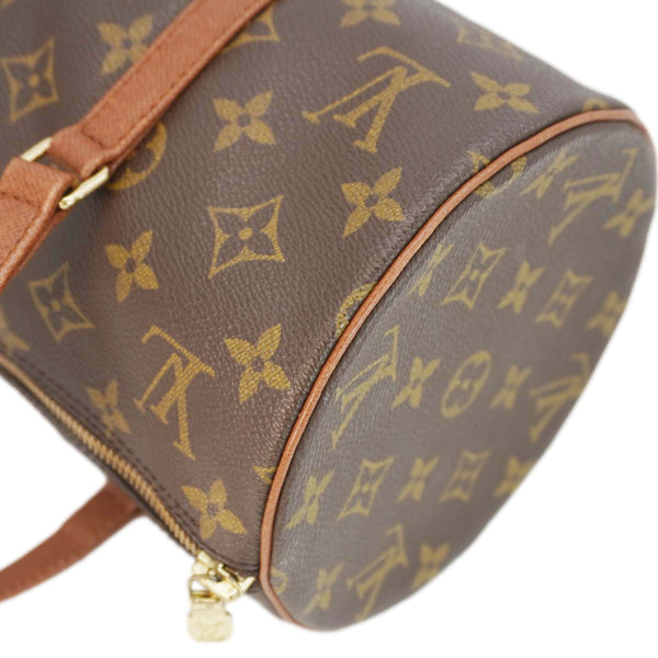 LOUIS VUITTON Papillon 30 Monogram Canvas Satchel Bag Brown