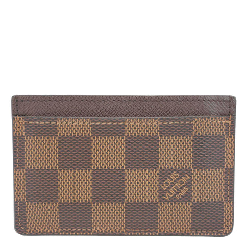 LOUIS VUITTON Damier Ebene Cardholder Brown