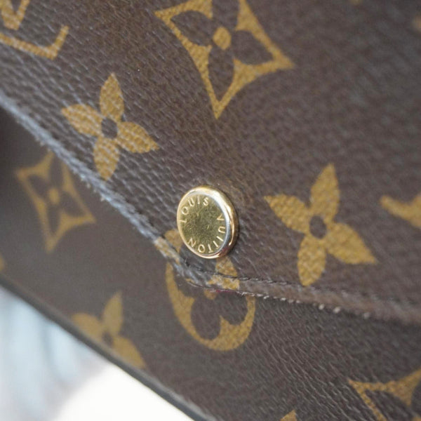 LOUIS VUITTON Felicie Pochette Monogram Canvas Crossbody Bag Brown