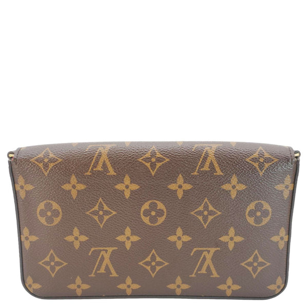 LOUIS VUITTON Felicie Pochette Monogram Canvas Crossbody Bag Brown