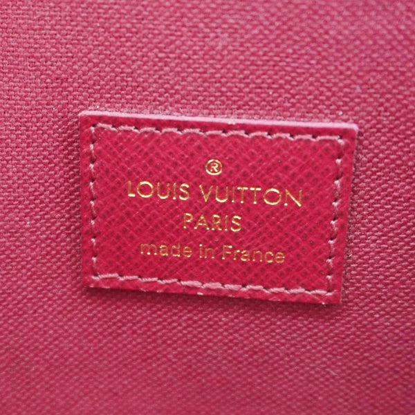 LOUIS VUITTON Felicie Pochette Monogram Canvas Crossbody Bag Brown