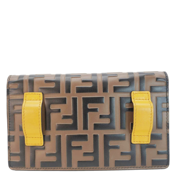 FENDI F Envelope FF 1974 Embossed Leather Belt Bag Sunflower