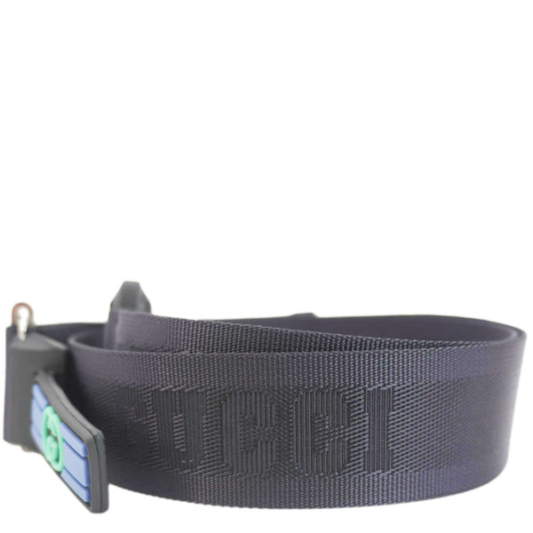 GUCCI GG Crystal Nylon Belt Size 100.40 Blue 778889