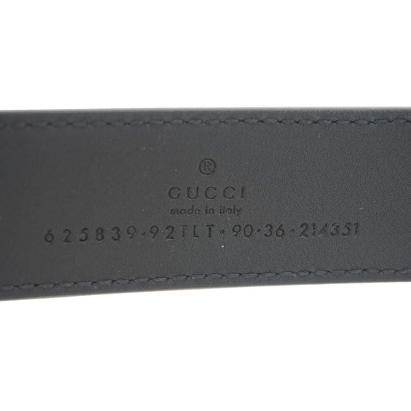 GUCCI Double G Buckle GG Supreme Leather Belt Beige 625839 Size 90.36