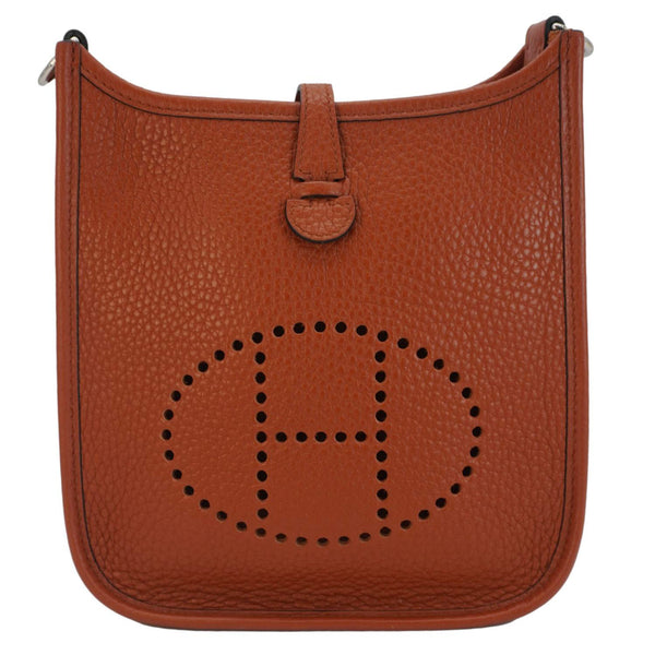 HERMES Evelyne Taurillon Leather Crossbody Bag Cuivre