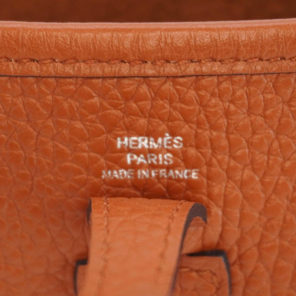 HERMES Evelyne Taurillon Leather Crossbody Bag Cuivre