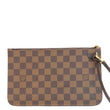 LOUIS VUITTON Wristlet Pochette Damier Ebene Pouch Brown