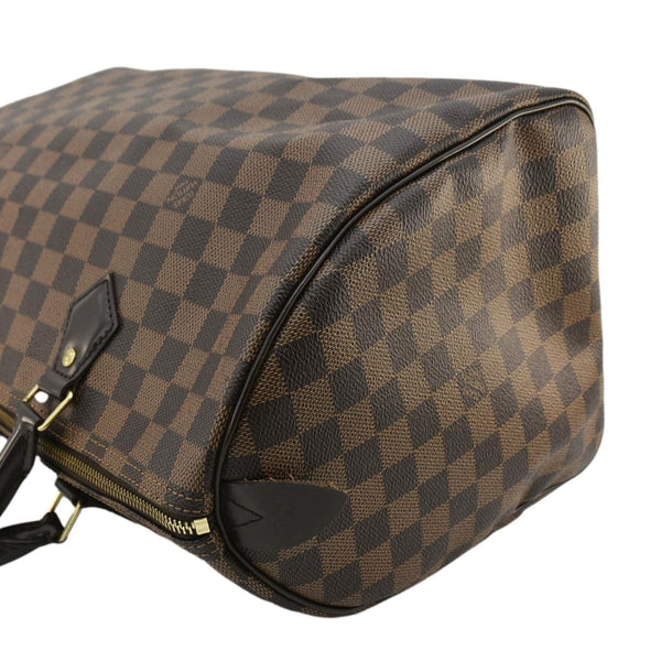 LOUIS VUITTON Speedy 35 Damier Ebene Satchel Bag Brown