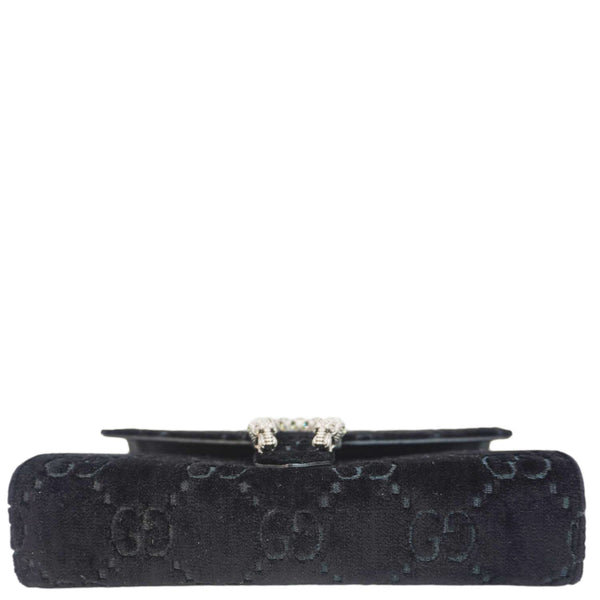 GUCCI Dionysus Mini GG Monogram Velvet Crossbody Bag Black 401231