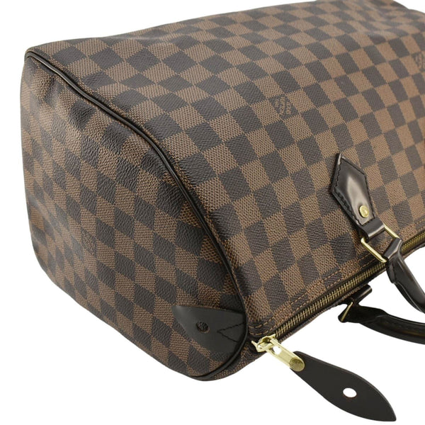 LOUIS VUITTON Speedy 35 Damier Ebene Satchel Bag Brown