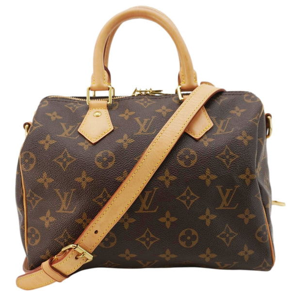 LOUIS VUITTON Speedy 25 Bandouliere Monogram Canvas Shoulder Bag Brown