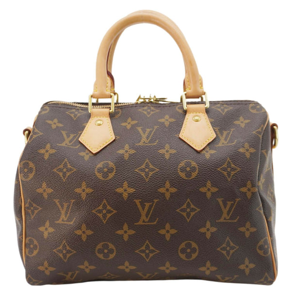 LOUIS VUITTON Speedy 25 Bandouliere Monogram Canvas Shoulder Bag Brown