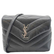 YVES SAINT LAURENT Loulou Toy Calfskin Leather Crossbody Bag Black