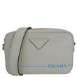 PRADA Mirage Leather Camera Crossbody Bag White