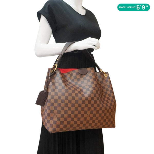 LOUIS VUITTON Graceful MM Monogram Canvas Shoulder Bag Brown