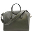 GIVENCHY Antigona Leather Shoulder Bag Olive Green