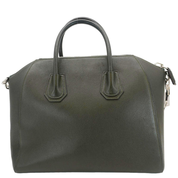 GIVENCHY Antigona Leather Shoulder Bag Olive Green