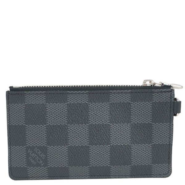 LOUIS VUITTON Damier Graphite Coin Card Holder Black