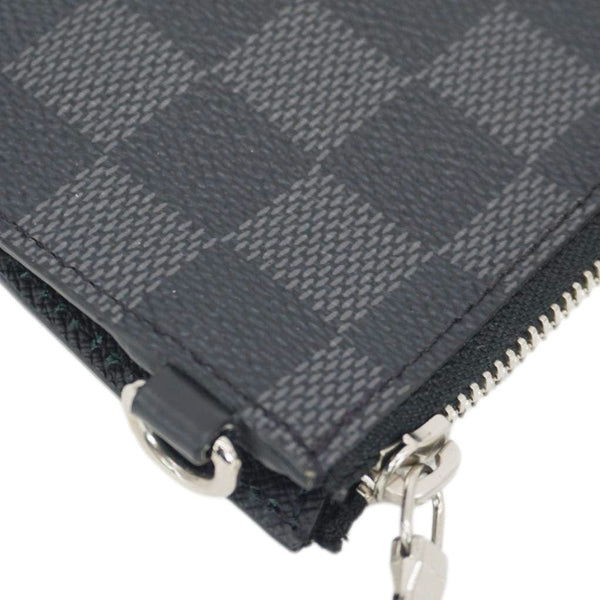 LOUIS VUITTON Damier Graphite Coin Card Holder Black