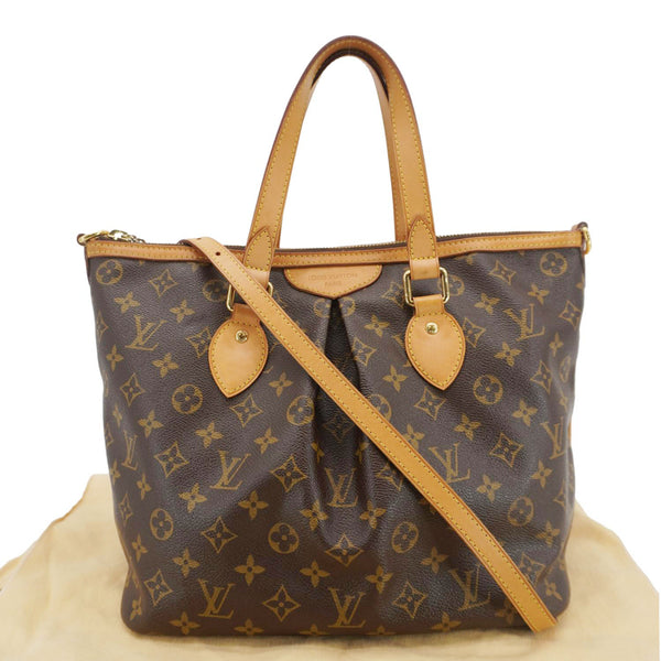 LOUIS VUITTON Palermo PM Monogram Canvas Shoulder Bag Brown