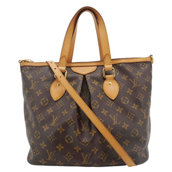 LOUIS VUITTON Palermo PM Monogram Canvas Shoulder Bag Brown