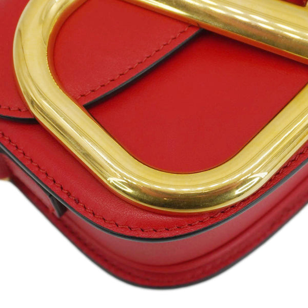 VALENTINO Garavani Supervee Leather Crossbody Bag Red