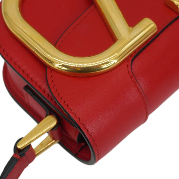 VALENTINO Garavani Supervee Leather Crossbody Bag Red