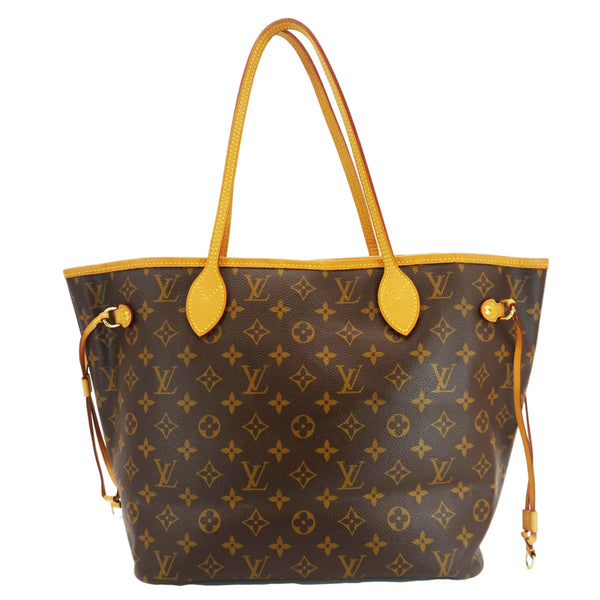 LOUIS VUITTON Neverfull MM Monogram Canvas Tote Bag Brown