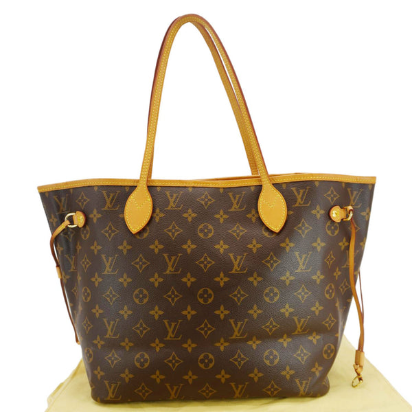 LOUIS VUITTON Neverfull MM Monogram Canvas Tote Bag Brown