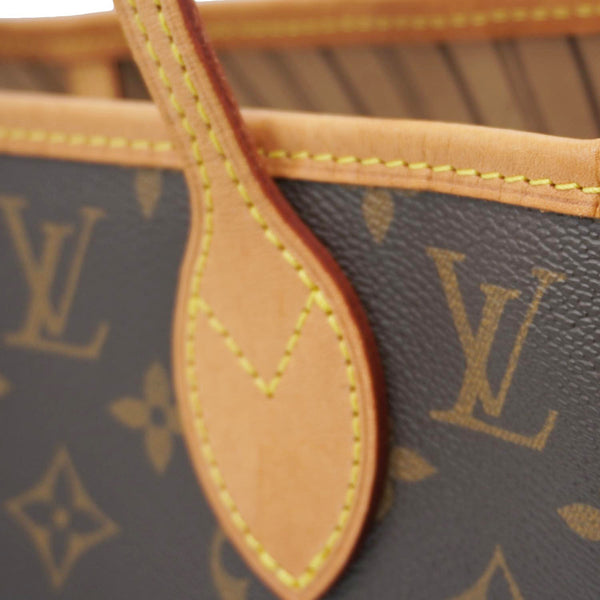 LOUIS VUITTON Neverfull MM Monogram Canvas Tote Bag Brown