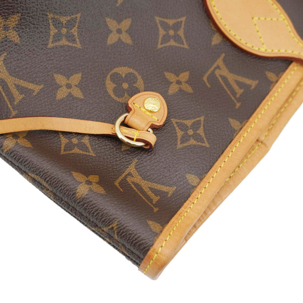 LOUIS VUITTON Neverfull MM Monogram Canvas Tote Bag Brown