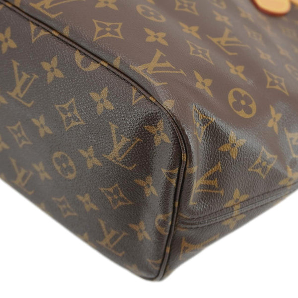 LOUIS VUITTON Neverfull MM Monogram Canvas Tote Bag Brown