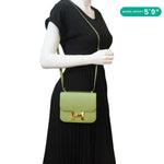 HERMES Constance 18 Epsom Leather Crossbody Bag Green