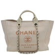 CHANEL Deauville Large Raffia Mixed Fibers Tote Bag Cream