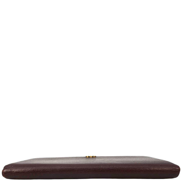 CHANEL Vintage L-Yen Leather Wallet Burgundy