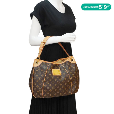 LOUIS VUITTON Galliera PM Monogram Canvas Shoulder Bag Brown