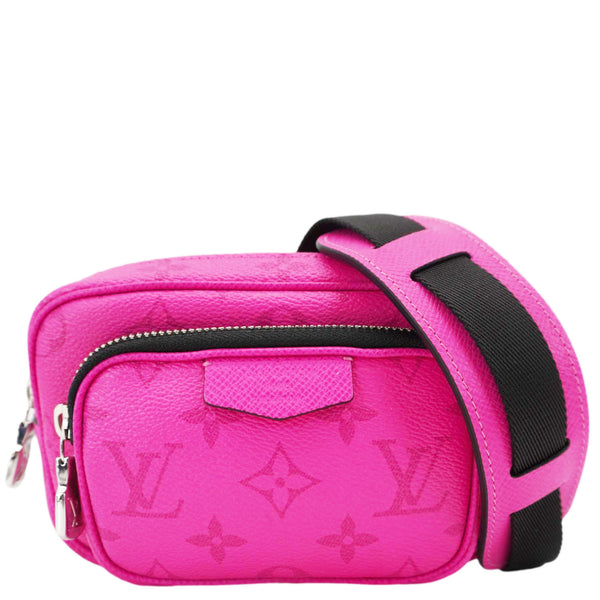 LOUIS VUITTON Outdoor Taigarama Monogram Taigarama Pouch Pink