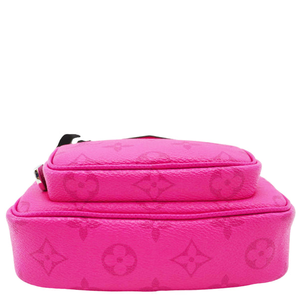 LOUIS VUITTON Outdoor Taigarama Monogram Taigarama Pouch Pink