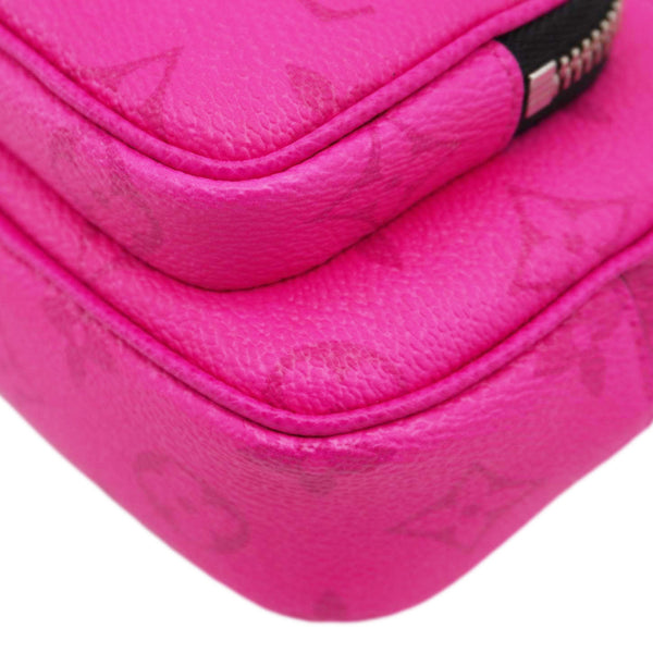 LOUIS VUITTON Outdoor Taigarama Monogram Taigarama Pouch Pink