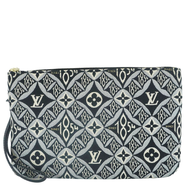 LOUIS VUITTON Neverfull Since 1854 Jacquard Wristlet Pouch Black