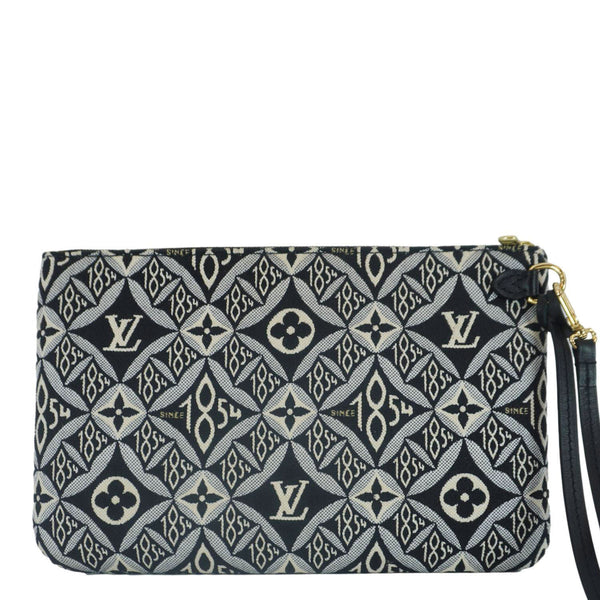 LOUIS VUITTON Neverfull Since 1854 Jacquard Wristlet Pouch Black