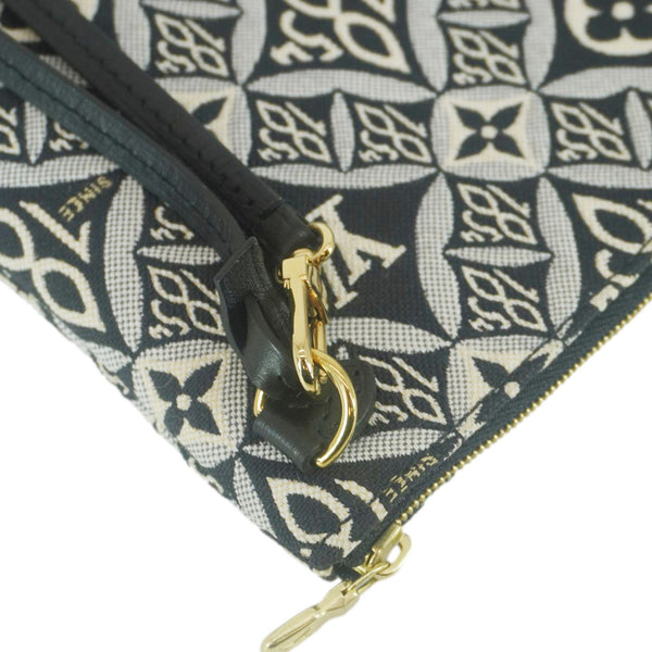 LOUIS VUITTON Neverfull Since 1854 Jacquard Wristlet Pouch Black