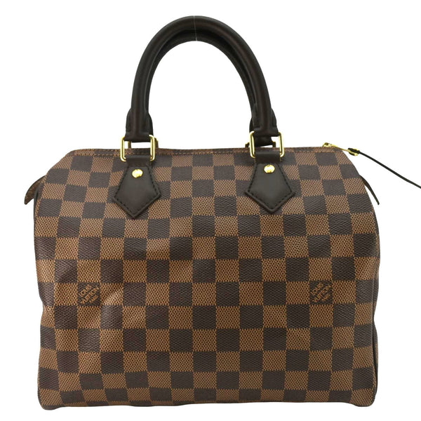 LOUIS VUITTON Speedy 25 Damier Ebene Satchel Bag Brown