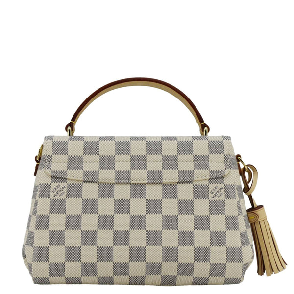 LOUIS VUITTON Croisette Damier Azur Satchel Crossbody Bag Rose Ballerine