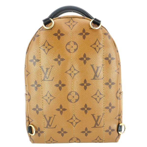 LOUIS VUITTON Palm Springs Mini Monogram Reverse Canvas Backpack Bag Brown