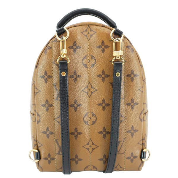 LOUIS VUITTON Palm Springs Mini Monogram Reverse Canvas Backpack Bag Brown